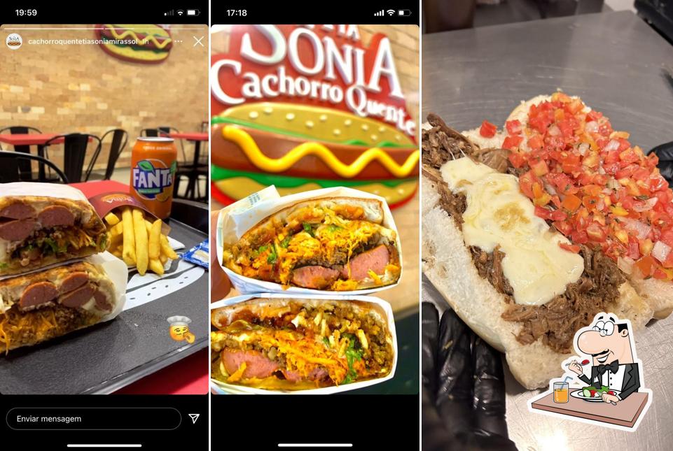 Sanduíche de carne de porco desfiada em Cachorro Quente Tia Sônia - Barretos