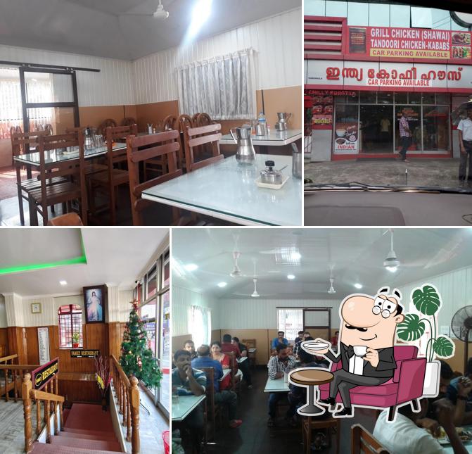 The interior of Hotel India Coffee House