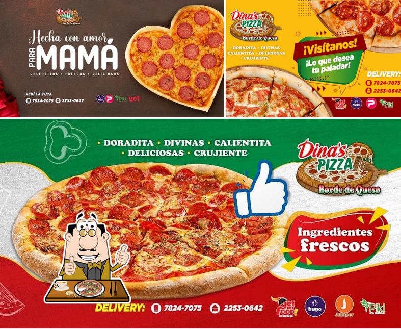No Dina Pizza - Fazenda Rio Grande, você pode conseguir pizza