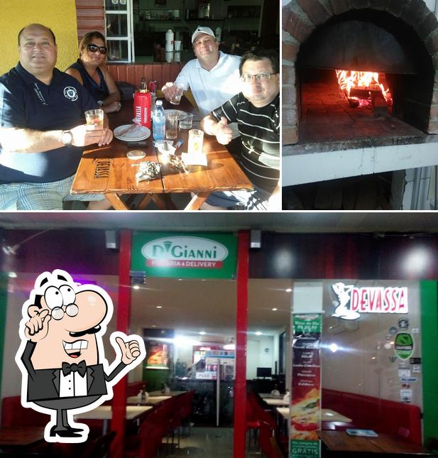 O interior do Pizzaria Giannini