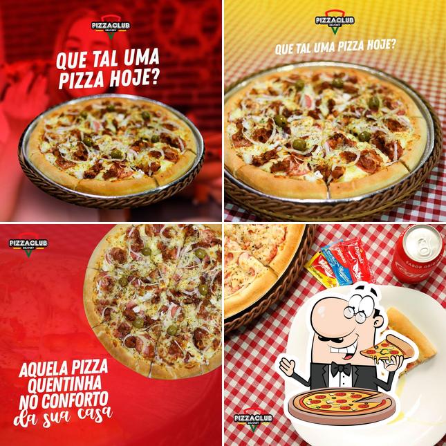 Escolha pizza no Pizza Club CG