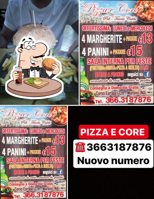 Hamburger al Pizzeria E Tavola Calda Pizza E Core