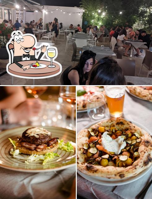 La cibo e interni del ristorante
