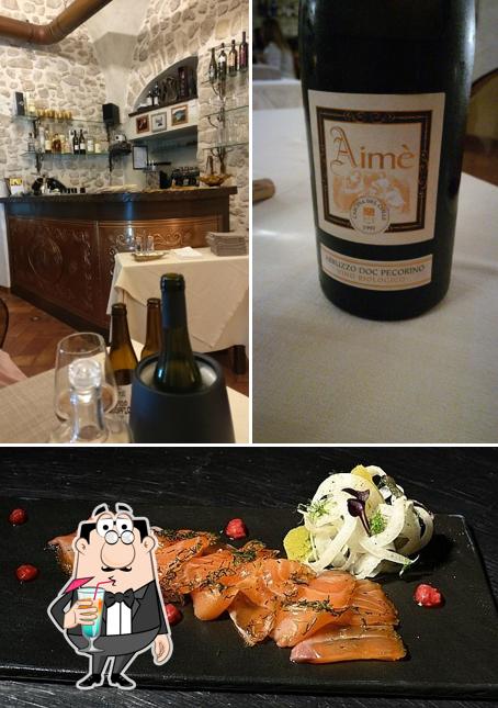 Among different things one can find drink and seafood at Ristorante AnimA