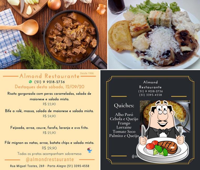 Almond Restaurante oferece refeições de carne