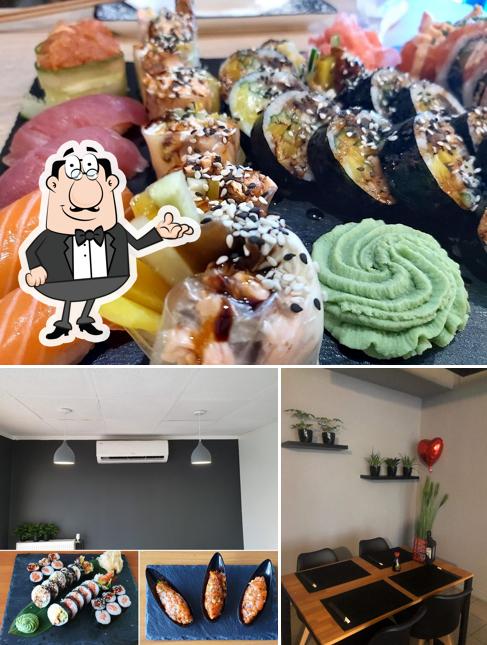 The image of interior and food at Sushi Poke GO