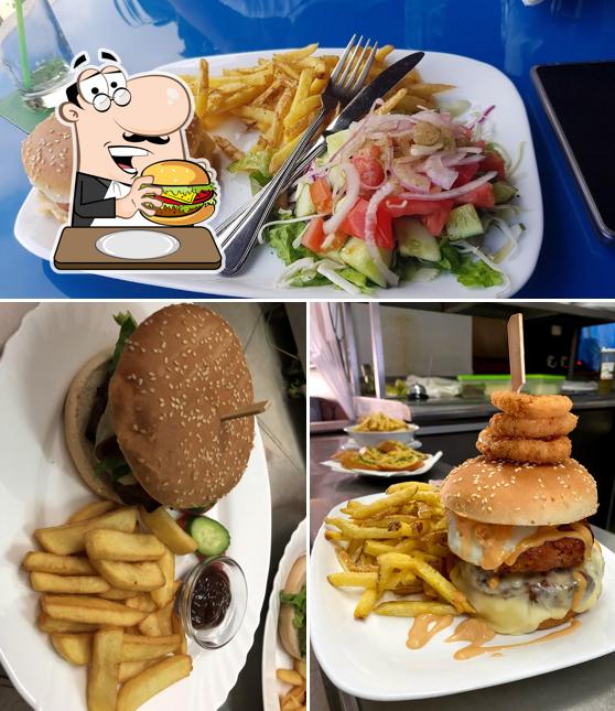Try out a burger at Voukani