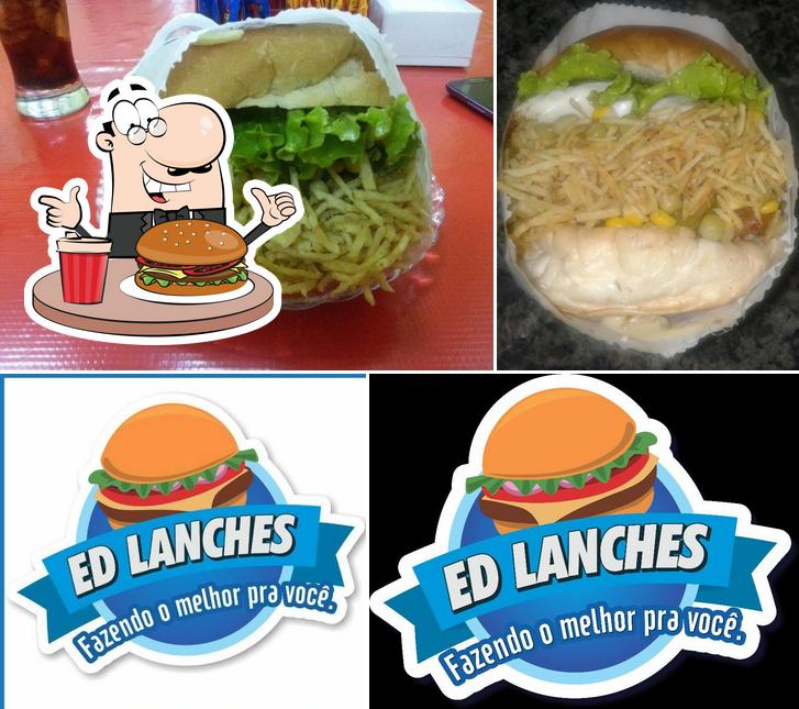 Peça um hambúrguer no Ed Lanches