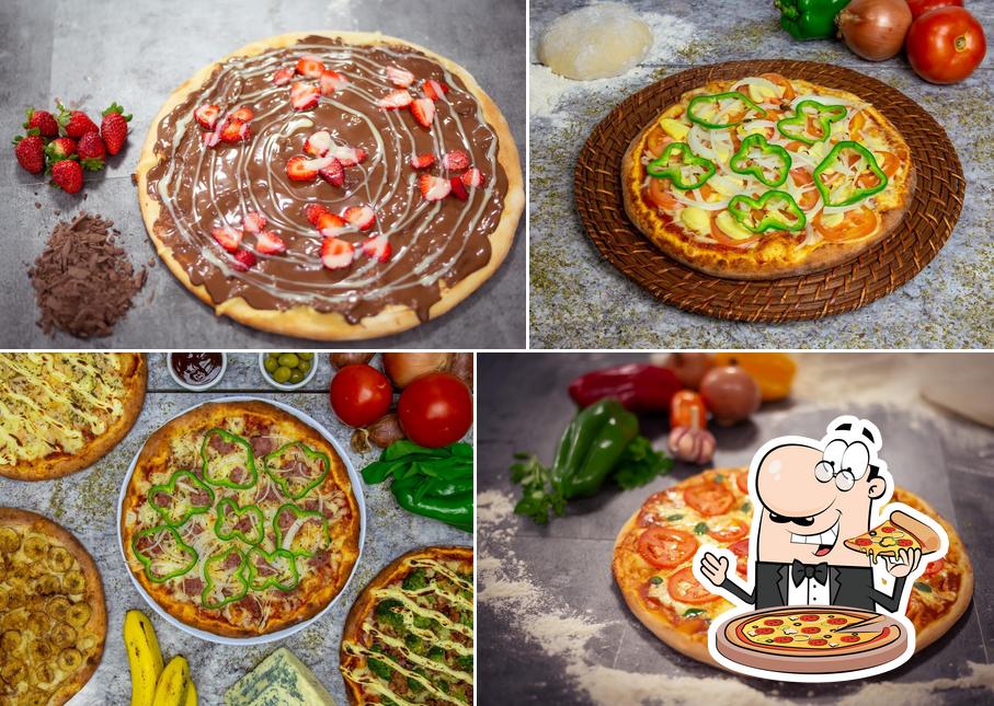 Peça diferentes tipos de pizza