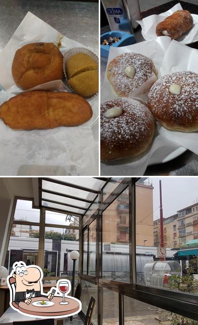 Guarda la foto che raffigura la cibo e interni di Oasi Bar