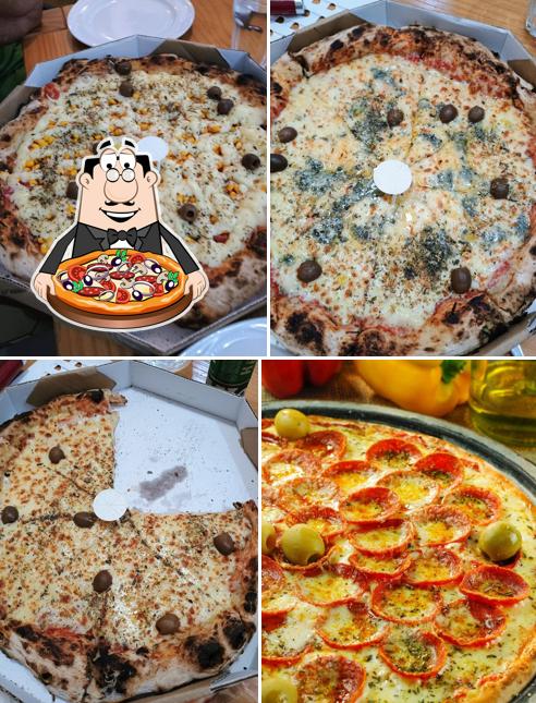 Consiga diferentes tipos de pizza