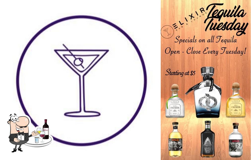 Elixir Bar & Lounge serves alcohol