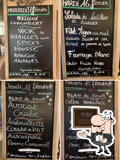 Découvrez le menu du jour sur le tableau