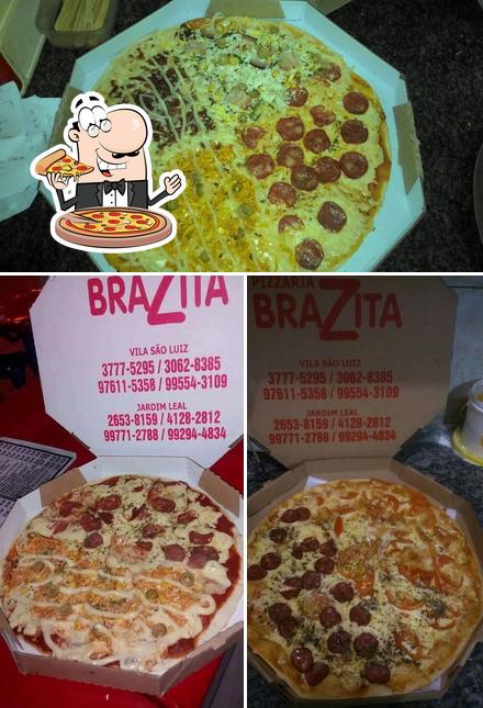 Experimente pizza no Pizzaria Brazita