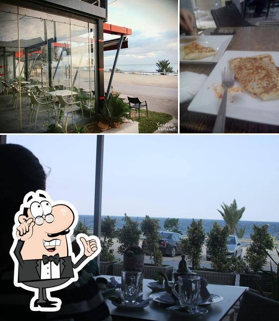 La photo de la intérieur et pizza concernant Café Surfing Monastir