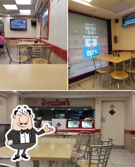 The interior of Domino's Pizza Vivekanand Wadi, Anand