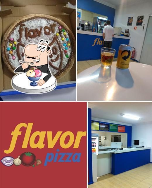 Flavor Pizza serve uma gama de pratos doces