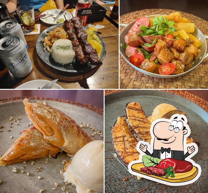 Refeições de carne são oferecidos no Manda Picanha Steak Bar - Alto Da Glória