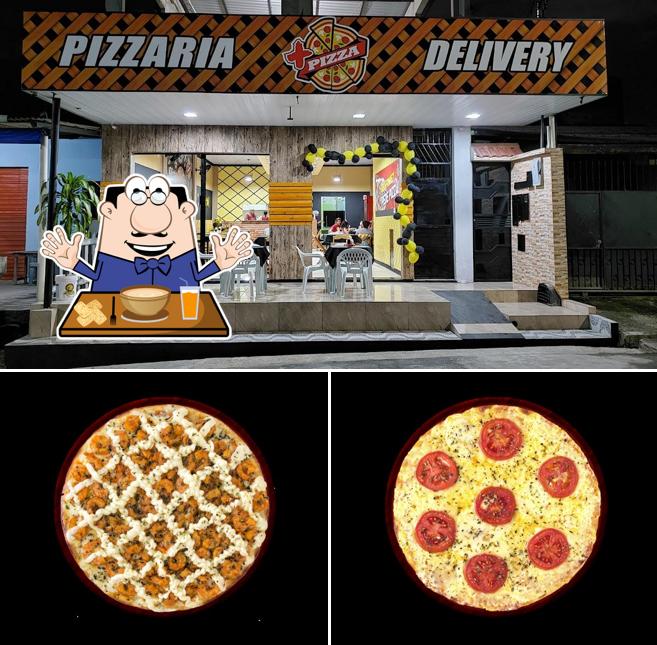 Dê uma olhada a imagem apresentando comida e interior no Pizzaria Mais Pizzas Manaus