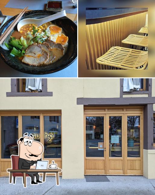 Vérifiez la photo représentant la intérieur et nourriture concernant SUSHO