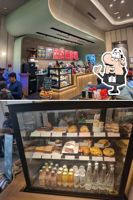 The interior of Starbucks