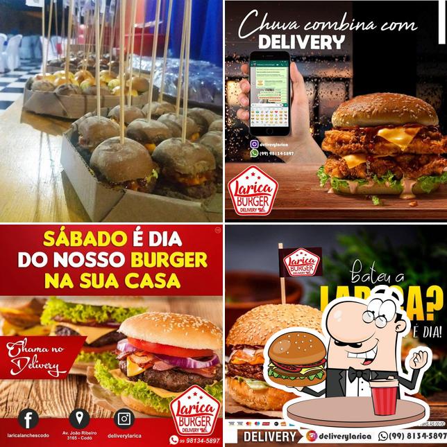 Os hambúrgueres do Delivery Larica Burger irão satisfazer uma variedade de gostos