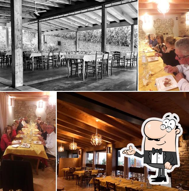 Gli interni di Trattoria Montevendevolo