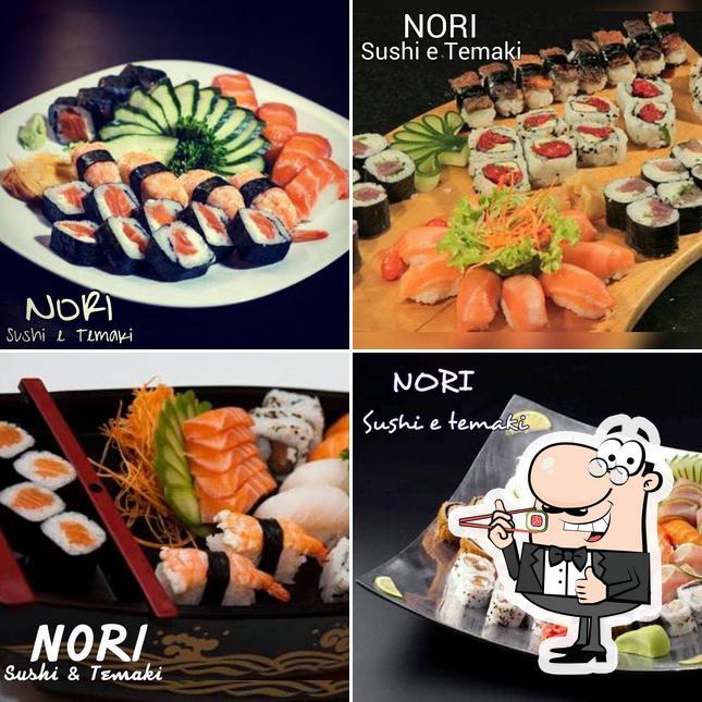 Rolos de sushi são disponibilizados no Nori Sushi e Temaki