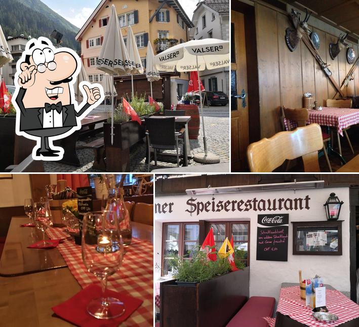 Gli interni di Gasthaus zum Sternen