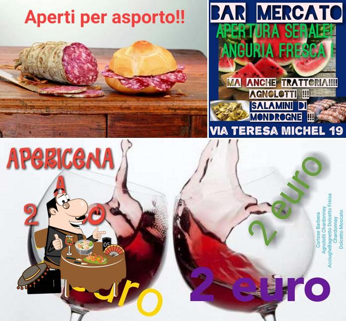 Questa è la immagine che mostra la cibo e vino di Caffè Mercato