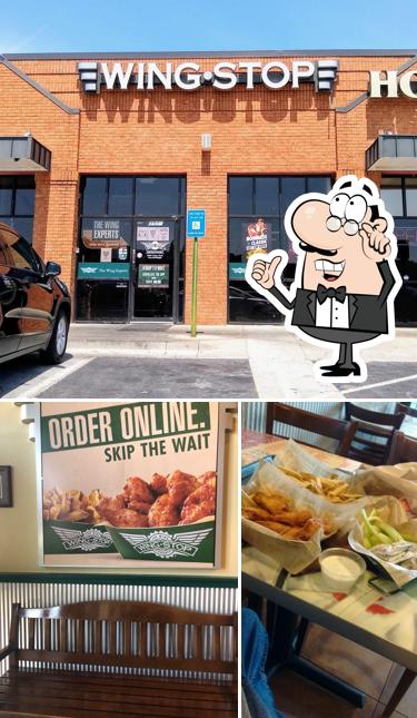 The picture of interior and exterior at Wingstop