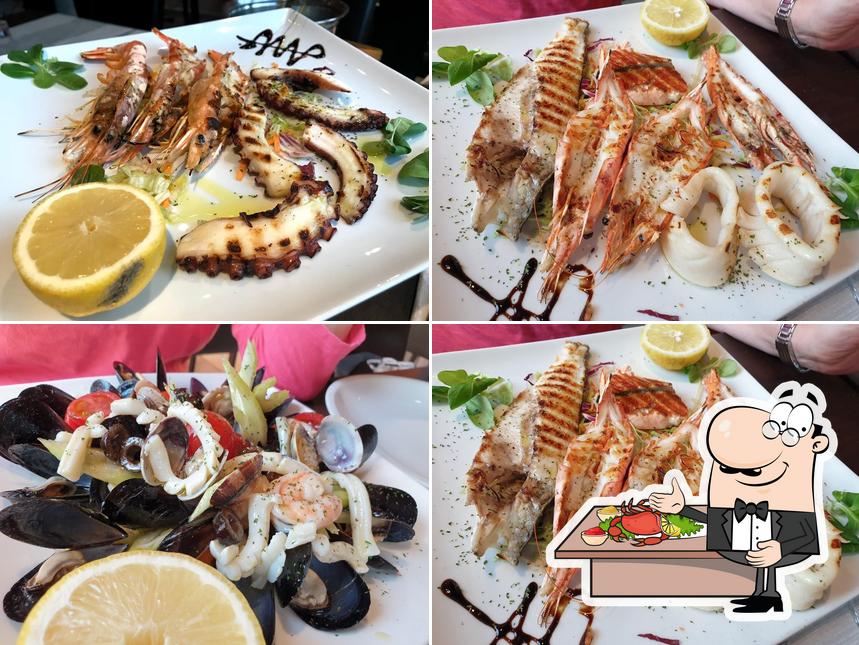 Prenez des fruits de mer à Ristorante-Le Delizie “Carne e Pesce Speciale”