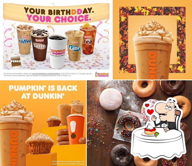 Dunkin' offers a range of sweet dishes