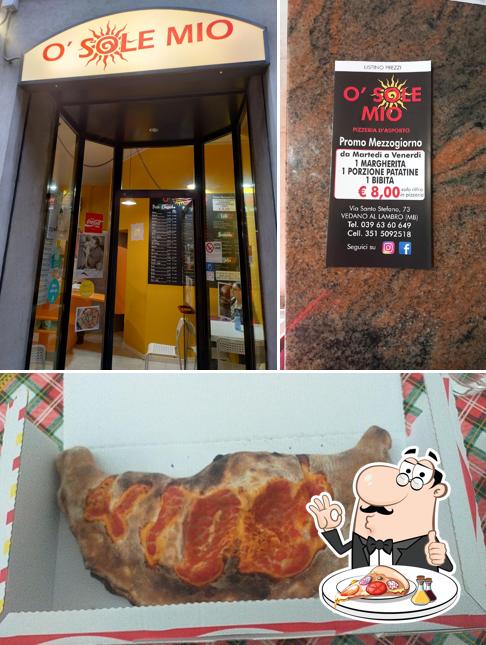 A Pizzeria O' Sole Mio, puoi ordinare una bella pizza