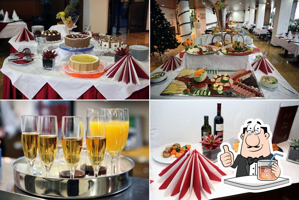 La immagine di bevanda e cibo da Restoran i catering "Plus"