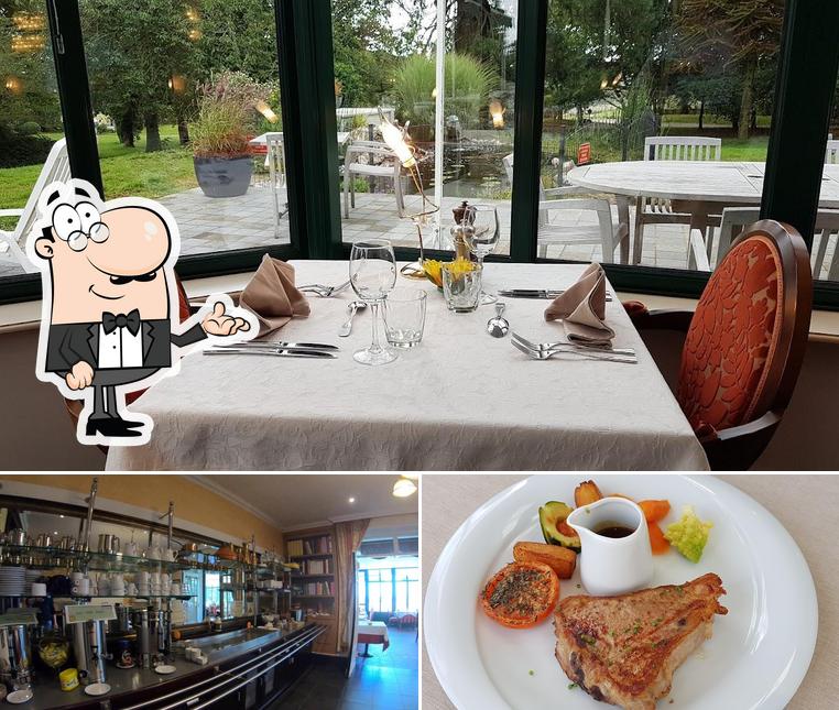 La photo de la intérieur et nourriture concernant Logis - Hôtel Restaurant La Sapinière