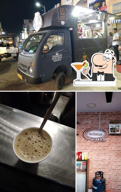 Among various things one can find drink and exterior at Coffee Kart