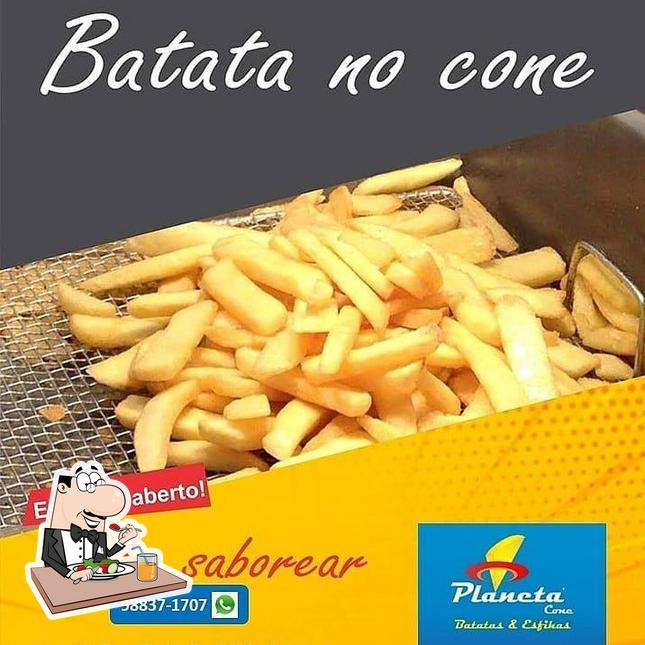 Comida em Planeta Cone Batata e Esfiha