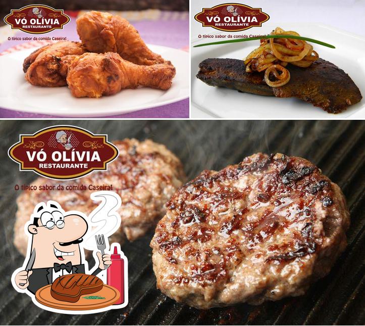 Peça refeições de carne no Restaurante Vo Olivia