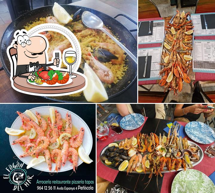 Los clientes de El Fogón del Mar pueden degustar las diferentes comidas con marisco