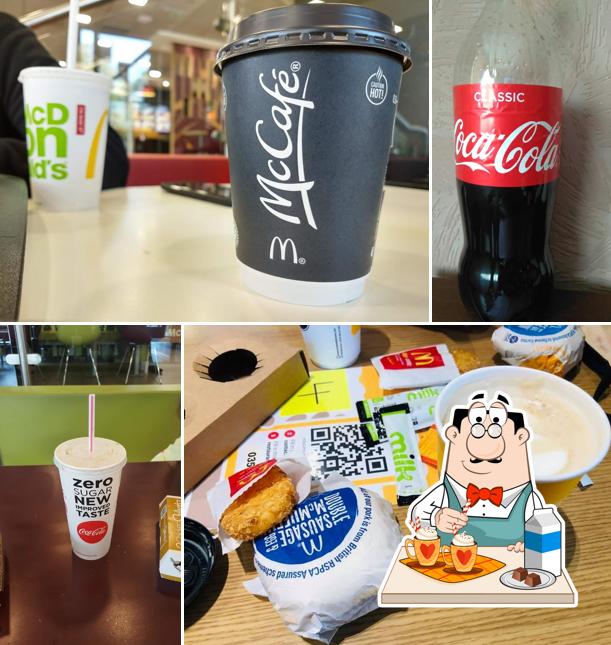 Enjoy a beverage at McDonald's