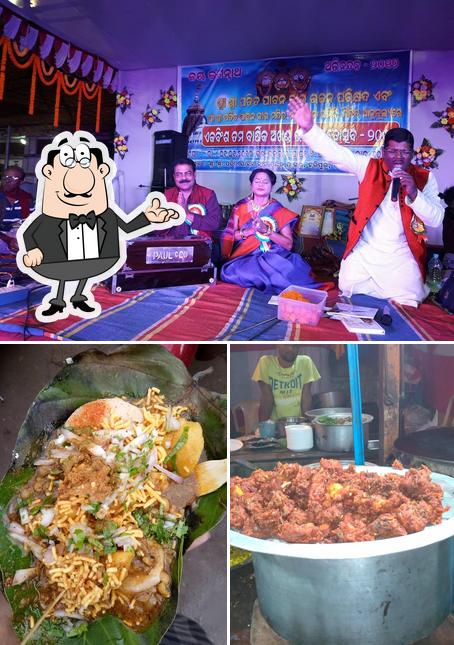 This is the picture showing interior and food at Cuttack Fast Food Market