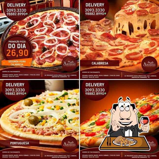 Peça diversos variedades de pizza