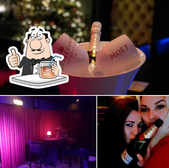 This is the photo showing drink and interior at Vous Palais Nightclub