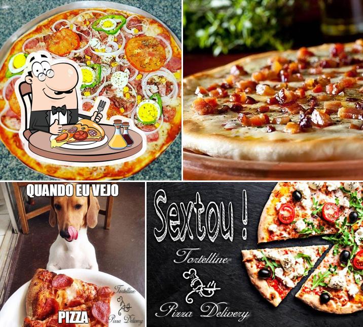 Escolha diferentes tipos de pizza