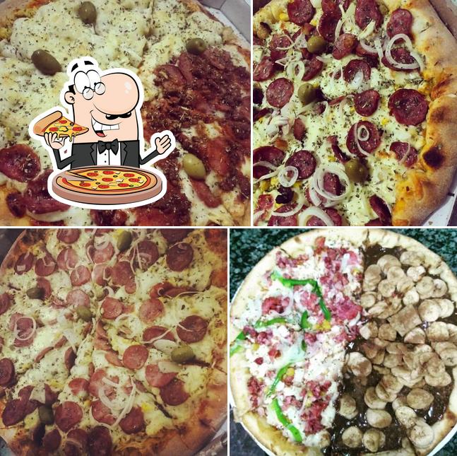 Peça diferentes tipos de pizza