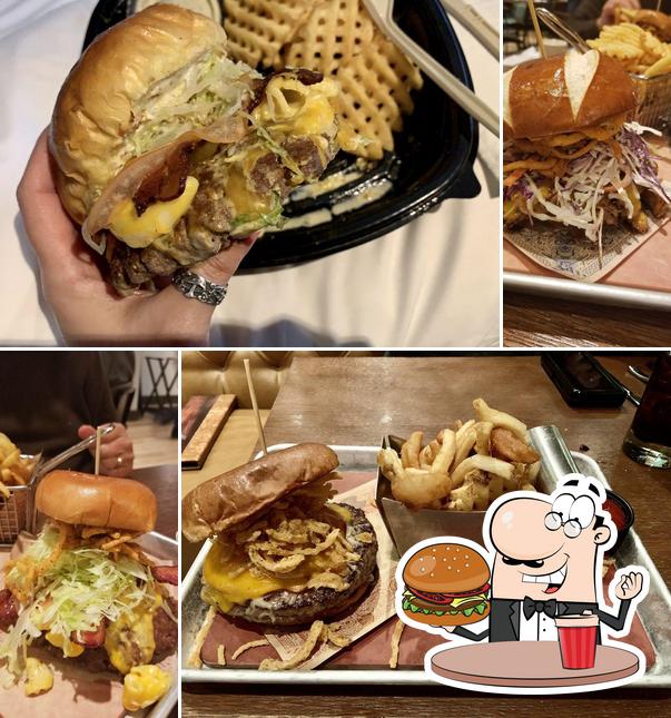 Order a burger at Guy Fieri's Cherokee Kitchen & Bar