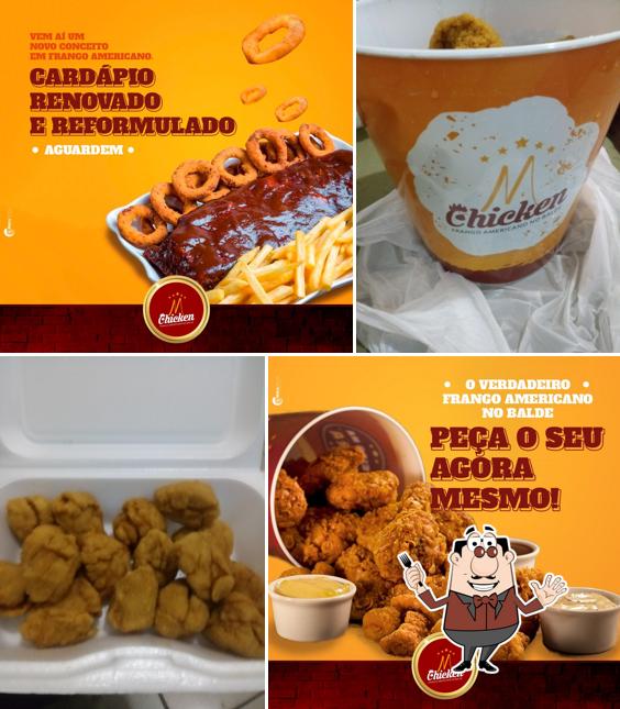 Comida em Mchicken Frango Amerciano no Balde