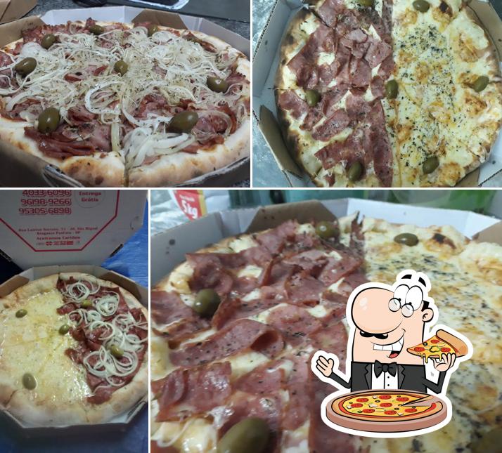 Consiga diferentes variedades de pizza