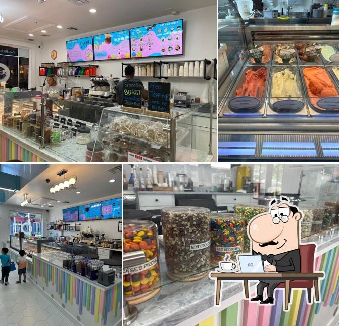 La cremeria Gelato/ Ice Cream & coffee shop in Baytown wharf Destin